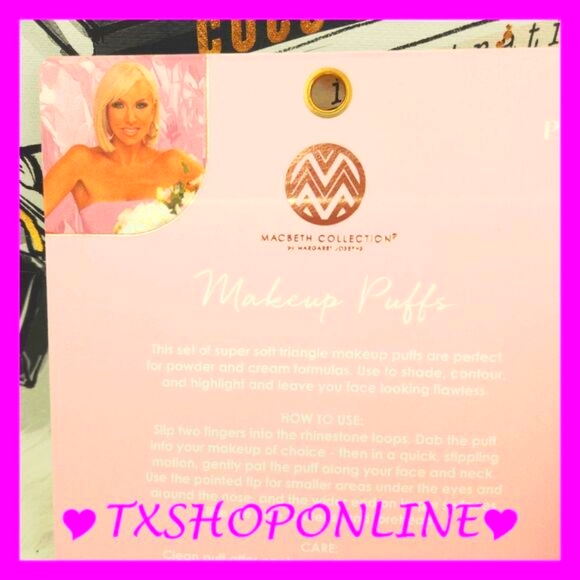 💗💄Beautiful pink bling soft triangle make up puffs💄💗 NEW - Picture 4 of 5